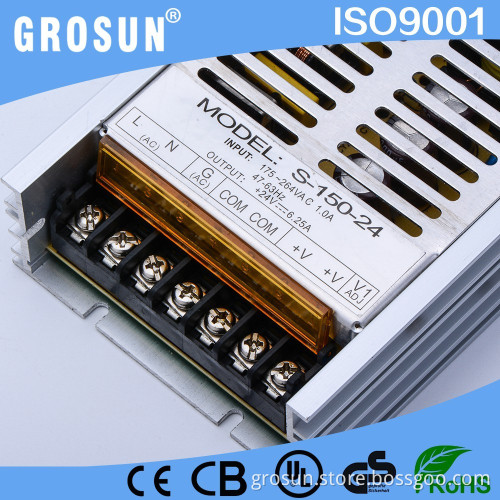 Alibaba Wholesale 24V 6A Led Power Supply Metallic Housing Led Driver for Advertising Led Device